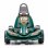 Go-Kart FEBER Go Kart 12V Batterie 30 kg Schwarz Grün Grau