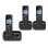 Telefon Alcatel F860 Voice Trio DECT Schnurlos Freisprechen Anrufbeantworter Schwarz