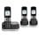 Telefon Alcatel F890 Trio DECT Anrufbeantworter Freisprechen Schwarz Grau