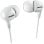 Auriculares Philips SHE3550WT com fio Jack 3.5mm In-Ear Graves Potentes Branco