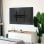 Support TV TooQ LP1082F-B mural fixe 37-80" acier noir, ultra fin 45kg