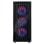 PC-Gehäuse Preyon Nest Quarry E-ATX/ATX/Micro-ATX/Mini-ITX Gehärtetes Glas Mid Tower Schwarz ARGB mit Fenster