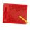 Pizarra magnétique APLI Kids 17536 rouge 173 x 216 mm avec stylet et fiches