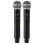 Microfono Vonyx WM82 wireless UHF Mini-XLR doppio palmare con custodia