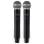 Micrófono Vonyx WM82 inalámbrico UHF doble mano Mini-XLR con funda