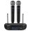 Microfono Vonyx WM82 wireless UHF Mini-XLR doppio palmare con custodia