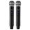 Microfono Vonyx WM82 wireless UHF Mini-XLR doppio palmare con custodia