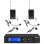 Micrófono Vonyx WM522B inalámbrico VHF diadema y solapa doble canal