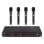 Micrófono Power Dynamics PD504 inalámbrico UHF de mano con 4 canales y receptor