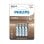Pila Philips LR03A4B/10 AAA Alcalina 1.5V Blister 4 pezzi