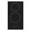 Placa Exquisit EKC300-020 Integrada 2 Zonas Cerámica Vidrio Negro 29 cm