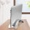 Soporte para portátil MISURA MH05 aluminio plata silicona compacto