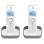 Téléphone Alcatel F860 DECT 2 combinés sans fil haut-parleur gris