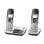 Téléphone Panasonic KX-TGE522 Sans Fil DECT Double Combiné Argent