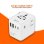 Adaptador de viagem universal PcCom Essential 28W 3x USB-C 2x USB-A Branco