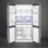 Frigorífico Americano SMEG FQ60XDE No Frost 182 cm 541L E Inox Dispensador Hielo