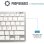 Teclado iggual TKL-BK mini Bluetooth sem fio QWERTY espanhol prata