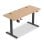 Mesa Gaming Offy 140cm Madera Roble Elevación Eléctrica Negra