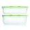 Ibili Lunch Away - Recipiente Rectangular De 0.8l En Plástico Pp05. Verde