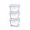 Glasslock Baby - Set di 3 contenitori quadrati in vetro temperato da 0,2 l