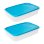 Tatay Top Flex - Juego De 2 Recipientes Rectangulares Planos 2.1l Con Cierre A Presión. Azul