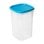 Tatay Top Flex - Contenitore ermetico quadrato alto da 1 litro con chiusura a scatto. Turchese