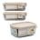Glasslock Modular - Lote De 3 Recipientes De 0.5l Y 0.75l En Vidrio Templado Para Nevera