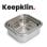 Ibili Keepklin - Recipiente Cuadrado De 0.5l En Acero Inoxidable Apto Microondas