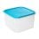 Tatay Top Flex - Recipiente Hermético Cuadrado De 2.9l Con Cierre A Presión. Turquesa