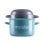Ibili Moules - Pentola per cozze in acciaio smaltato da 18 cm con coperchio speciale. Turchese