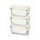 Glasslock Baby - Set di 3 contenitori rettangolari in vetro temperato da 0,15 l