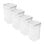 Tatay Top Flex - Set di 4 contenitori quadrati alti da 1 l con coperchi a scatto. Bianco
