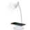 Tischlampe BigBen Connected F151650 mit 15W Qi Induktionsladegerät und Bluetooth-Lautsprecher, flexibel, weiß