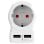 Steckdosenadapter Skross 1500281 1 Steckplatz 2 USB-A Typ B zu Typ C/F