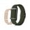 Ksix Vitalis Go Smartband, durata della batteria di 30 giorni, monitoraggio della salute, notifiche, resistenza all'acqua 5 ATM, 2 cinturini in nylon, verde e beige