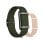 Ksix Vitalis Go Smartband, durata della batteria di 30 giorni, monitoraggio della salute, notifiche, resistenza all'acqua 5 ATM, 2 cinturini in nylon, verde e beige