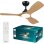 Ventoinha de Teto com Luz Philips Olas 30W 107cm LED 6 Velocidades Silenciosa Comando Inverno