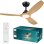 Ventoinha de Teto com Luz Philips Olas 35W 132cm 6 Velocidades Motor DC Comando Preto
