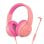 Casque Blackview FitBuds K1 filaire Jack 3,5 mm pour enfants avec micro rose