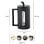 Cafetière à piston Any Morning Espresso 600 ml acier inoxydable verre noir