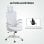 Vinsetto Silla De Oficina De Malla Reposacabezas Ajustable 62x64x120 Cm Blanco