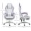 Vinsetto Silla Gaming De Cuero Pu Con Altura Ajustable 65x65x121-129 Cm Blanco