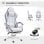 Vinsetto Silla Gaming De Cuero Pu Con Altura Ajustable 65x65x121-129 Cm Blanco