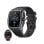 Ksix Hero 2 Bluetooth 44mm IPS Cinzento Caixa Zinco Pulseira Silicone Preta IP68