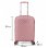 Mala de cabine expansível Benzi Bz5823rs-50, ABS, tamanho de cabine de 55 cm, 4 rodas duplas, fechadura de combinação de 3 dígitos, rosa