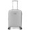 Mala de cabine expansível Benzi Bz5823lg-50, ABS, tamanho de cabine de 55 cm, 4 rodas duplas, fechadura de combinação de 3 dígitos, prata