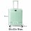 Mala de cabine Benzi Bz5819v-50, expansível, PP, tamanho de cabine de 55 cm, 4 rodas duplas, fechadura de combinação de 3 dígitos, verde.