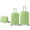 Conjunto de malas Benzi Bz5827v-60/50, composto por 2 malas rígidas expansíveis em ABS e necessaire, tamanho cabine 50cm e médio 60cm, 4 rodas duplas, fechadura de combinação, cor verde.