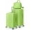 Conjunto de malas Benzi Bz5827v-60/50, composto por 2 malas rígidas expansíveis em ABS e necessaire, tamanho cabine 50cm e médio 60cm, 4 rodas duplas, fechadura de combinação, cor verde.