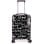 Mala de cabine Benzi Bz5849n-50, expansível em ABS, tamanho de cabine de 55 cm, 4 rodas duplas, fechadura de combinação de 3 dígitos, preta.